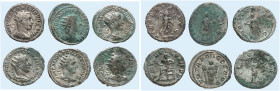 LOTS ANTIKER MÜNZEN. 
Lot von 6 Stück: Antoniniane von Gordianus III. (3x) und Philippus I. Arabs (3x).
ss, s - ss