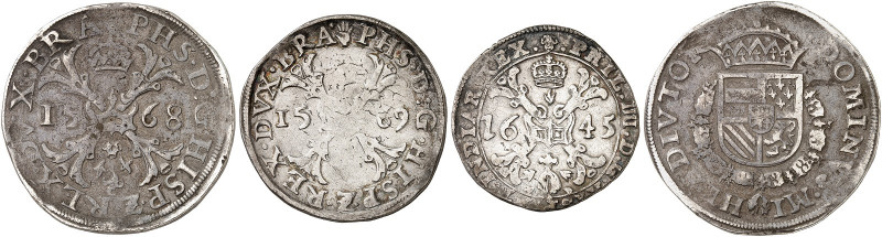 EUROPA. BELGIEN. Brabant. Philipp II. von Spanien, 1555-1598. 
Lot von 3 Stück:...