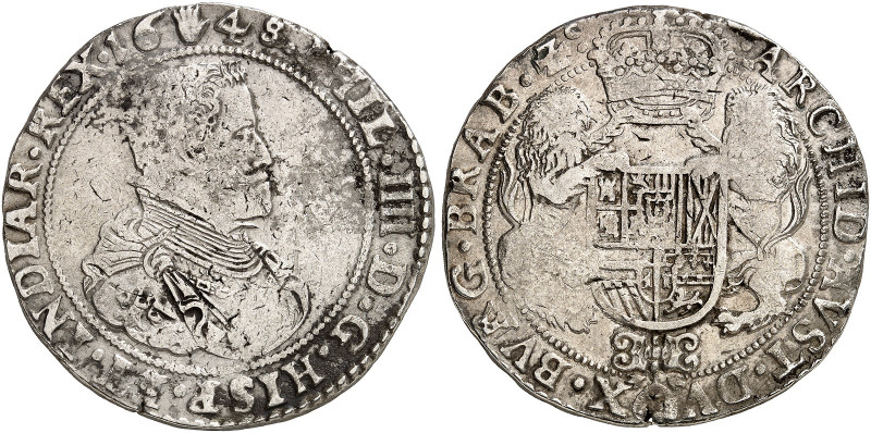 EUROPA. BELGIEN. Brabant. Philipp IV. von Spanien, 1621-1665. 
Ducaton 1648, An...