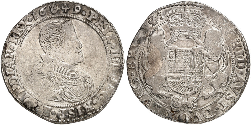 EUROPA. BELGIEN. Brabant. Philipp IV. von Spanien, 1621-1665. 
Ducaton 1649, An...