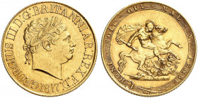 EUROPA. ENGLAND. George III., 1760-1820. 
Sovereign 1817.
Friedb. 371, S. 3785, Schlumb. 108 Gold f. vz