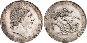 EUROPA. ENGLAND. George III., 1760-1820. 
Crown 1819, 59. Regierungsjahr.
Dav. 103, S. 3787 vz