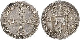 EUROPA. FRANKREICH. Königreich. Henri III., 1574-1589. 
1/4 Écu 1581, T - Nantes.
Dupl. 1133 ss+