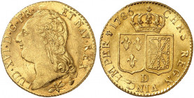 EUROPA. FRANKREICH. Königreich. Louis XVI., 1774-1792. 
Louis d'or à la tête nue 1786, D - Lyon.
Friedb. 475, Dupl. 1707, Gad. 361 Gold l. justiert,...