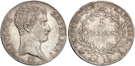 EUROPA. FRANKREICH. Napoléon I., 1804-1814. 
5 Francs AN 13 (1804-1805), A - Paris.
Dav. 83, Gad. 580 kl. Rdf., ss