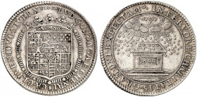 EUROPA. FRANKREICH. Nevers und Rethel, Grafschaften. Henriette de Clèves, 1562-1601. 
Silberjeton 1688 (unsigniert, 28,0 mm), auf die von ihr gegründ...