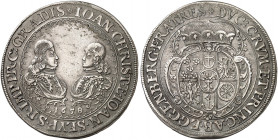 EGGENBERG. Fürstentum. Johann Christian und Johann Seyfried, 1649-1710. 
Taler 1658, Krummau.
Dav. 3395, Slg. Doneb. 3322 min. ZE, ss