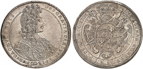 OLMÜTZ. Bistum. Karl III., Herzog von Lothringen, 1695-1711. 
1/2 Taler 1705, Kremsier.
L.-M. 353 vz
