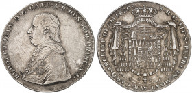 OLMÜTZ. Bistum. Rudolph Johann, Erzherzog von Österreich, 1819-1830. 
Taler 1820, Wien.
Dav. 41, L.-M. 537 f. Kr., ss