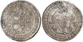 SALZBURG. Erzbistum. Michael, Graf von Küenburg, 1554-1560. 
Guldiner 1559.
Dav. 8170, Pr. 423, Zöttl 468 min. Sfr., ss+