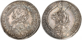 SALZBURG. Erzbistum. Guidobald, Graf von Thun und Hohenstein, 1654-1668. 
Taler 1655.
Dav. 3505, Pr. 1472, Zöttl 1793 winz. Hksp., f. vz