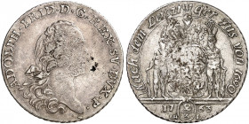 POMMERN. unter schwedischer Besetzung. Adolph Friedrich von Schweden, 1751-1771. 
Ein zweites Exemplar.
Sfr., ss