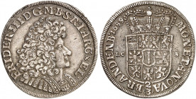 PREUSSEN. Friedrich III. (I.), 1688-1713. 
2/3 Taler 1689, Berlin.
Dav. 269, v. Schr. 55 ss+