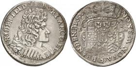 PREUSSEN. Friedrich III. (I.), 1688-1713. 
2/3 Taler 1690, Minden.
Dav. 277, v. Schr. 227 l. Prägeschwäche, f. vz