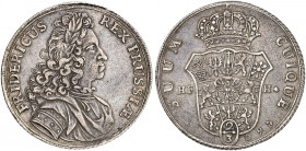 PREUSSEN. Friedrich III. (I.), 1688-1713. 
2/3 Taler 1709, Magdeburg.
Dav. 293, Olding 39, v. Schr. 135 ss