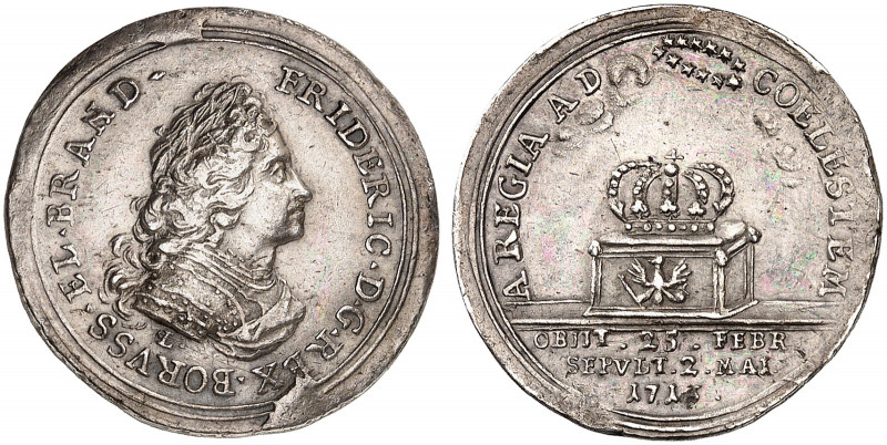 PREUSSEN. Friedrich III. (I.), 1688-1713. 
Silberabschlag von den Stempeln des ...