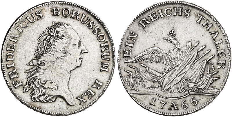 PREUSSEN. Friedrich II., "der Große", 1740-1786. 
Taler 1766, Berlin.
Dav. 258...
