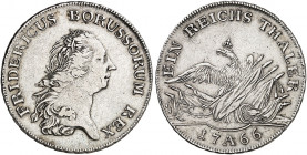 PREUSSEN. Friedrich II., "der Große", 1740-1786. 
Taler 1766, Berlin.
Dav. 2586, Olding 69d, v. Schr. 449 ss