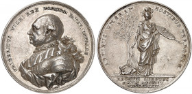PREUSSEN. Friedrich Wilhelm II., 1786-1797. 
Silbermedaille 1786 (von D. F. Loos, 41,9 mm), auf den gleichen Anlaß wie vorher. Brustbild n. links / M...