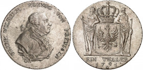 PREUSSEN. Friedrich Wilhelm II., 1786-1797. 
Taler 1791, Berlin.
Dav. 2599, Olding 3, v. Schr. 35, J. 25 vz