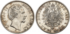 BAYERN. Ludwig II., 1864-1886. J. 41, EPA 2/11. 
2 Mark 1876.
vz / vz - St