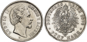 BAYERN. Ludwig II., 1864-1886. J. 42, EPA 5/12. 
Ein zweites Exemplar.
f. vz