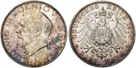 BAYERN. Ludwig III., 1913-1918. J. 52, EPA 3/6. 
3 Mark 1914.
vz - St