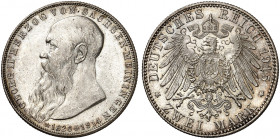 SACHSEN - MEININGEN. Georg II., 1866-1914. J. 154, EPA 2/63. 
Ein zweites Exemplar.
winz. Kr., f. St