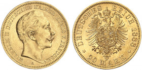 PREUSSEN. Wilhelm II., 1888-1918. J. 250, EPA 20/34. 
Ein zweites Exemplar.
vz - St
