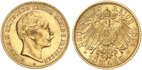 PREUSSEN. Wilhelm II., 1888-1918. J. 251, EPA 10/41. 
10 Mark 1896.
f. St