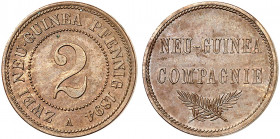 DEUTSCH - NEU - GUINEA. J. N 702, EPA DNG 2. 
2 Pfennig 1894 A.
vz