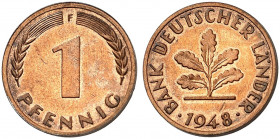 Bank Deutscher Länder. J. 376. 
1 Pfennig 1948 F, EPA 2.
PP