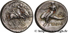 CALABRIA - TARAS
Type : Nomos, statère ou didrachme 
Date : c. 272-240 AC. 
Mint name / Town : Tarente, Calabre 
Metal : silver 
Diameter : 21  mm
Ori...