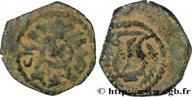 JUDAEA - HERODIAN KINGDOM - HEROD I
Type : Prutah 
Date : c. 37-34 AC. 
Mint name / Town : Jérusalem 
Metal : copper 
Diameter : 19  mm
Orientation di...