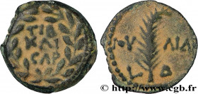 JUDAEA - ROMAN GOVERNORS
Type : Prutah 
Date : an 17 
Mint name / Town : Jérusalem, Judée 
Metal : silver plated copper 
Diameter : 16  mm
Orientation...