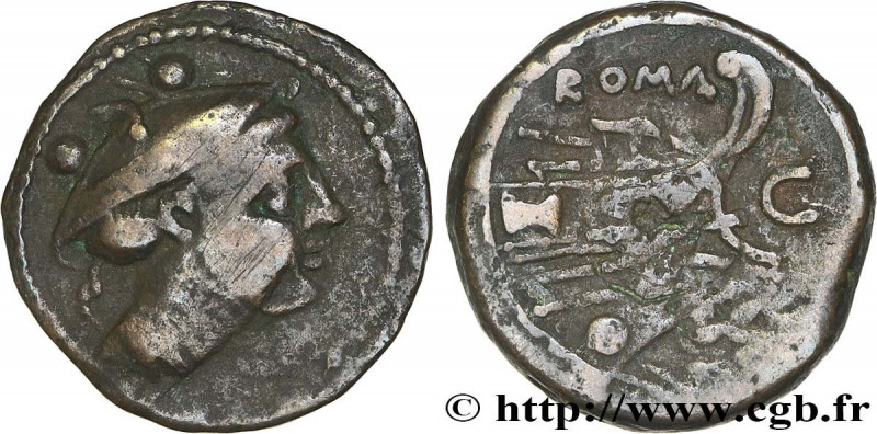 ROMAN REPUBLIC - ANONYMOUS
Type : Sextans 
Date : 211 AC. 
Mint name / Town : Sa...