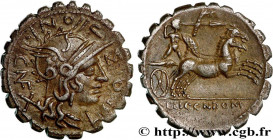 POMPONIA
Type : Denier serratus 
Date : 118 AC. 
Mint name / Town : Narbonne 
Metal : silver 
Millesimal fineness : 950  ‰
Diameter : 20,5  mm
Orienta...
