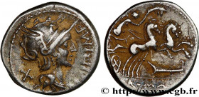 CIPIA
Type : Denier 
Date : 115-114 AC. 
Mint name / Town : Rome 
Metal : silver 
Millesimal fineness : 950  ‰
Diameter : 17  mm
Orientation dies : 2 ...