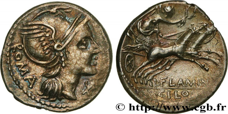 FLAMINIA 
Type : Denier 
Date : 109-108 AC. 
Mint name / Town : Rome 
Metal : si...