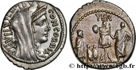 AEMILIA
Type : Denier 
Date : 62 AC. 
Mint name / Town : Rome 
Metal : silver 
Millesimal fineness : 950  ‰
Diameter : 19,5  mm
Orientation dies : 6  ...