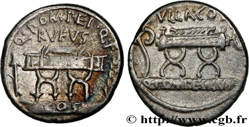POMPEIA
Type : Denier 
Date : 54 AC. 
Mint name / Town : Rome 
Metal : silver 
M...