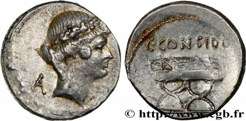 CONSIDIA
Type : Denier 
Date : 46 AC. 
Mint name / Town : Rome 
Metal : silver 
...
