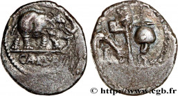 JULIUS CAESAR
Type : Denier 
Date : 49 AC. 
Mint name / Town : Gaule ou Italie 
Metal : silver 
Millesimal fineness : 950  ‰
Diameter : 19,5  mm
Orien...