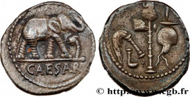 JULIUS CAESAR
Type : Denier 
Date : 49 AC. 
Mint name / Town : Gaule ou Italie 
Metal : silver 
Millesimal fineness : 950  ‰
Diameter : 16  mm
Orienta...