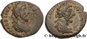 MARCUS AURELIUS and LUCIUS VERIUS
Type : Unité 
Date : 161-169 
Mint name / Town : Beyrouth, Phénicie 
Metal : copper 
Diameter : 22  mm
Orientation d...