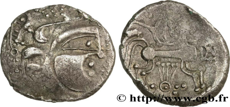 ABRINCATUI (Cotentin PENINSULA)
Type : Statère de billon à la lyre 
Date : IIe -...