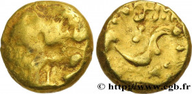 AMBIANI (Area of Amiens)
Type : Statère d'or biface au flan court 
Date : c. 80-50 AC. 
Mint name / Town : Amiens (80) 
Metal : gold 
Diameter : 15  m...
