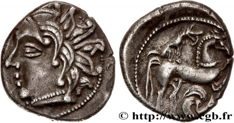 GALLIA - CARNUTES (Beauce area)
Type : Drachme au loup et au cheval 
Date : Ier ...