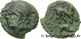 GALLIA - CARNUTES (Beauce area)
Type : Bronze au cheval et au sanglier 
Date : c. 60-40 AC. 
Mint name / Town : Chartres (28) 
Metal : bronze 
Diamete...
