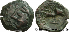 VELIOCASSES (Area of Norman Vexin)
Type : Bronze à la légende MATIOS 
Date : Ier siècle av. J.-C. 
Metal : bronze 
Diameter : 15,5  mm
Orientation die...